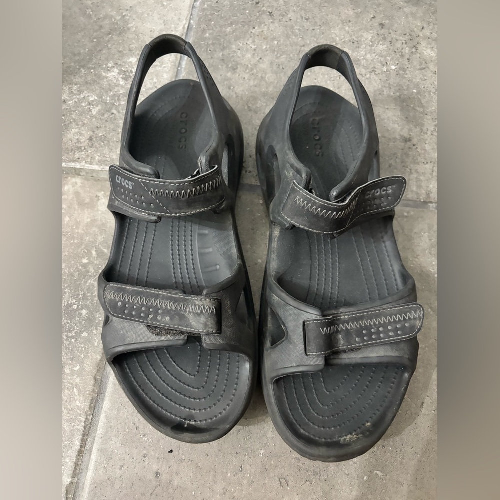 CROCS Black Adjustable Sandals